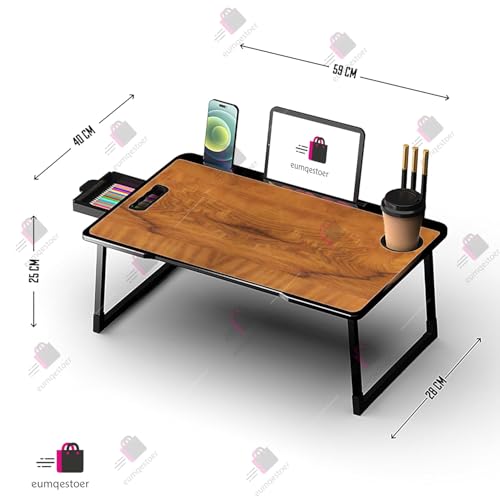 Image of Office Table for Home /Writing Desk for Office /Folding Table for School /Folding Study Table /Work from Home -Multipurpose Table-> (B-WOOD COTTED)