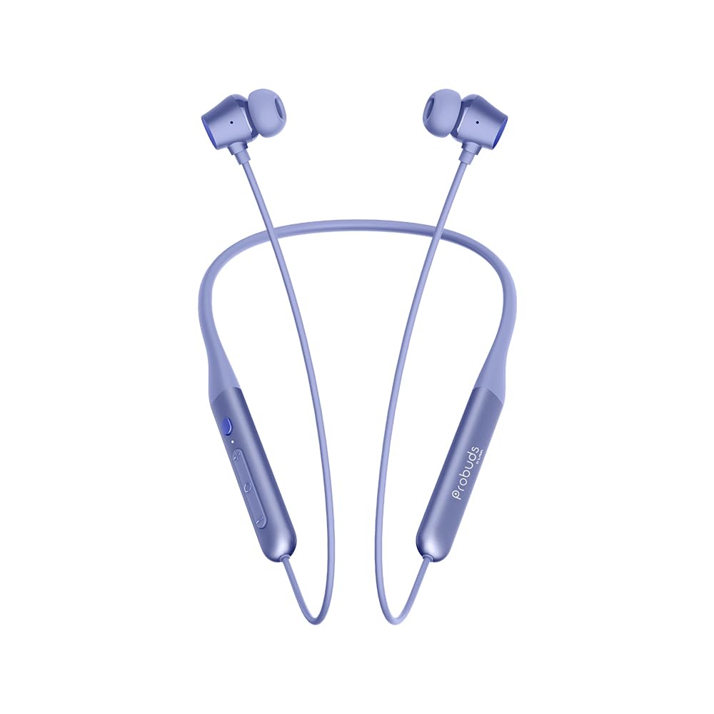 Lava Probuds Wave 931 Wireless ANC Neckband (Purple) - Image 1