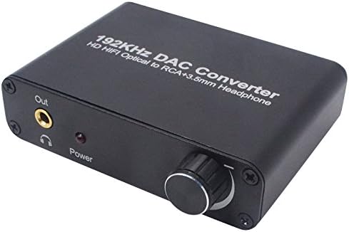 ZEXMTE Digital Audio Converter 192kHz DAC 3.5mm Jack Audio Adapter for HDTV