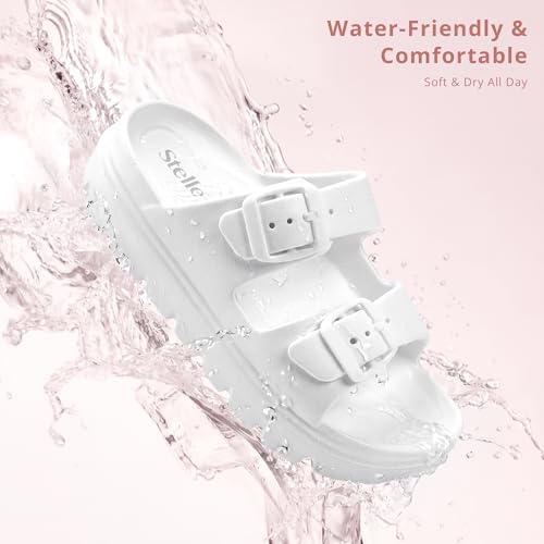 Image of Stelle Girls Double Buckle Slide Sandals Boy Slippers