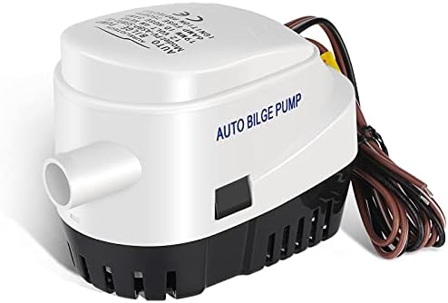 AURELIO TECH 750GPH Automatic Submersible Small Boat Bilge Water Pump with Float Switch 3/4 inch (19mm) Outlet Diameter Hose