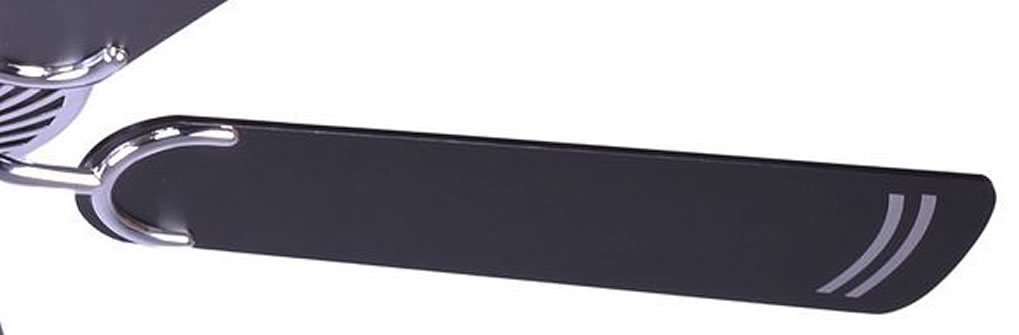 Pepeo Deckenventilator ohne Beleuchtung Potkuri, Gehäuse Stahl, Flügelfarbe schwarz, 132 cm, für Räume bis zu 25m²