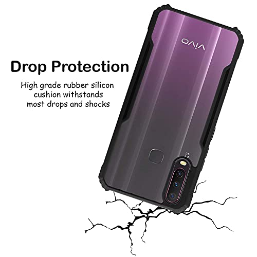 Image of Amazon Brand - Solimo 360 Degree Protection Black Border Back Cover for Vivo Y12 | Y15 | Y17 - Black - Abs