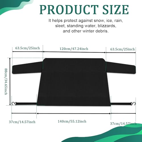Image of Car Windshield Cover for Ice and Snow, Frost Guard Windshield Cover, Car Windshield Snow Cover Winter Ice Sunshade Protector, Universal Car Exterior Accessories for Cars, Trucks, Vans (Rear)