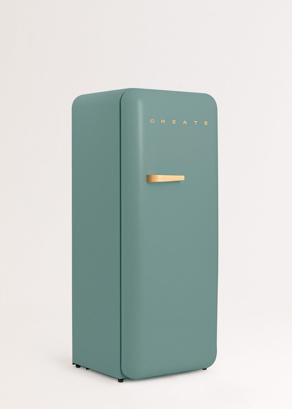 CREATE / RETRO FRIDGE 150 WOOD/Frigorífico blanco roto maneta madera con congelador 281L / 102W. bajo consumo. diseño vintage. 150cm. 3 estantes. regulador temperatura. botellero. 60x60x150cm — view 140