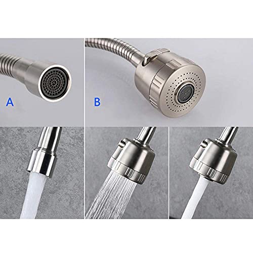 Robinet mural pivotant en acier inox 304 avec double commande eau