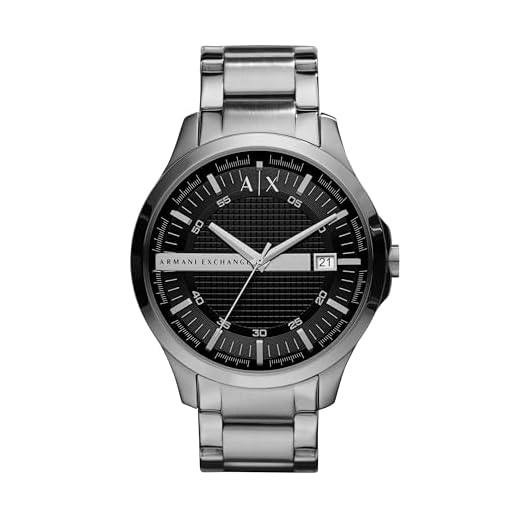 Armani Exchange Analog kvartsur för män med rostfritt stål armband AX2103