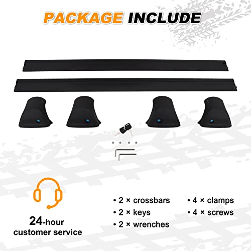 Snailfly Crossbars Customized For 2020-2024 Ford Explorer Black Adjustable Roof Racks Cross Bars With Lock #TOP6