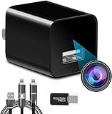 Tusionwin Smart Camera Charger – Best Mini Camera for Pets Nanny – Full HD 1080P USB Charger with Built-in Video Recorder – No WiFi or App Required – Supports Micro SD Card up to 512GB (Not Included)