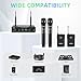 MIZISNR Lapel Wireless Microphone System with Headset & Lavalier Mics, 4 Channel UHF Metal Receiver with 2 Handheld Microphones & 2 Bodypacks, 300ft Range for Singing, Church, Karaoke, Wedding