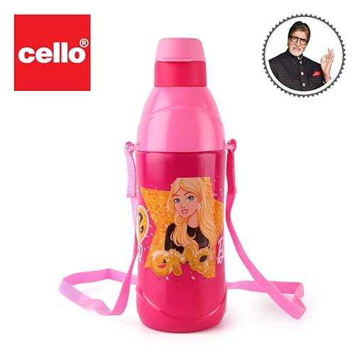 Image of CELLO Puro Steel-X Kids Zee 900 Water Bottle, 700ml Dark Pink | Water Bottle | Leakproof | Cold Insulation | Pack of 1