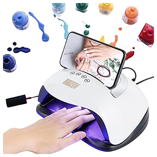 PENNY73 Lâmpada portátil UV LED para secador de unhas, lâmpada de cura de unhas de 168 W, esmalte em gel, máquina de pedicure e manicure com sensor inteligente e temporizador