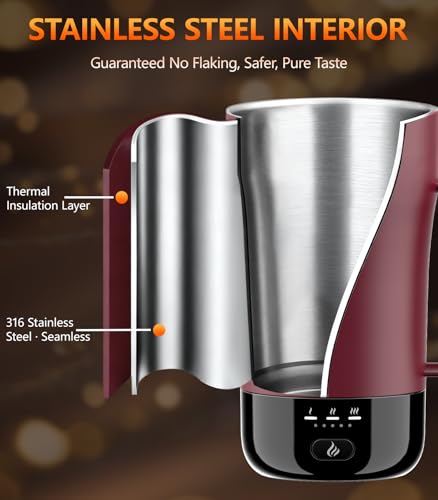 Image of Self-Heating Coffee Mug, 14oz Heated Coffee Mug - Rechargeable Temperature Control Coffee Mug Keep Coffee Hot, Smart Mug Great Gift for Coffee Lovers & Slow Sippers