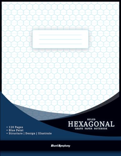 Hexagonal Ruled Graph Paper Notebook (Blue Feint): Professional Ruled Hexagon Grid Pattern (120 Pages, 8.5 x 11 in) for Organic Chemistry, Creative Design & Geometric Illustration image 2