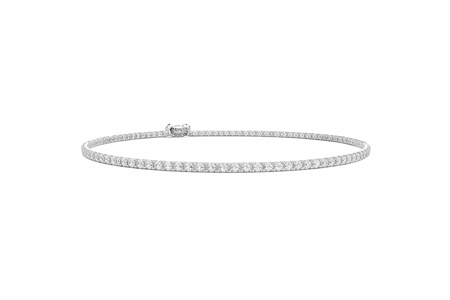 Ashu Jewels || 4MM 9Ct Round Cut Lab Created Diamond Tennis Bracelet 925 Sterling Silver 7'' 14K White Gold Plated For Her