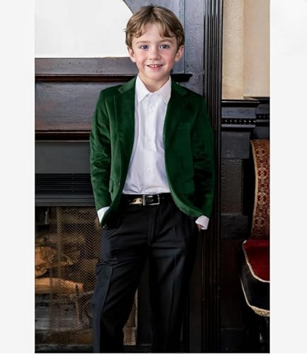 Boys Sport Coat Velvet Blazer Vintage Jacket Suits Kids Toddler Two Button Wedding Party Prom3