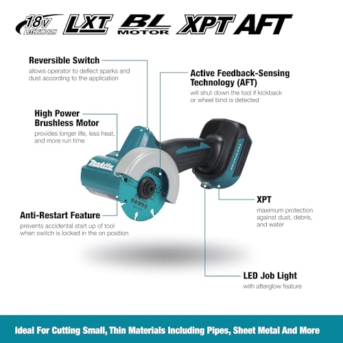 Makita DMC300Z Compacte slijpmachine, 18 V, LXT 76 mm (alleen product) - Afbeelding 5