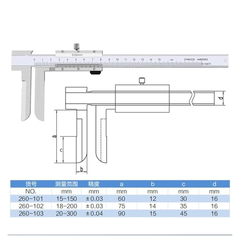 Calibrador Vernier de Acero Inoxidable 15-150mm 60mm miniatura 3