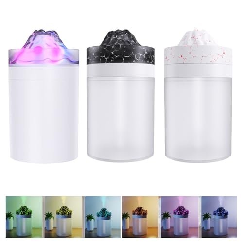 FUANA Humidificador USB de 200 ml con luces LED coloridas para coche, hogar, oficina, dormitorio, difusor de aire, aromaterapia, efecto volcánico, accesorios de radiador FUANA Humidificador USB de 200 ml con luces LED coloridas para coche, hogar, oficina, dormitorio, difusor de aire, aromaterapia, efecto volcánico, accesorios de radiador