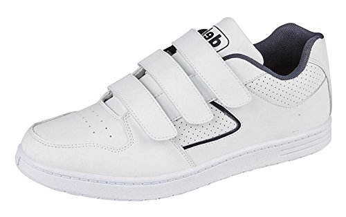 Dek Mens Charring Cross' PVC Touch & Close entrenadores, color Blanco, talla 42 2/3 EU