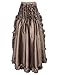 Women Gothic Victorian Bustle Skirt Steampunk Pirate Skirt XL Coffee