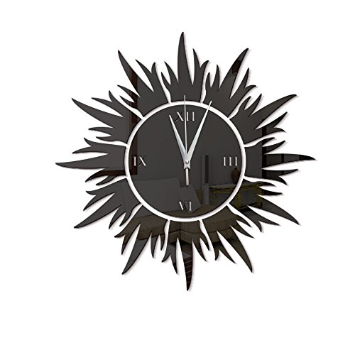 BHY Modern Diy Silent Art Wall Clock Living Room Bedroom Modern Fashion Mirror Wall Wall Clock 3d Wall Paste Clock