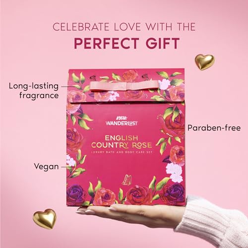 Image of Nykaa Wanderlust English Country Rose Mini Gift Set English Country Rose | EDP, Body Lotion & Shower Gel
