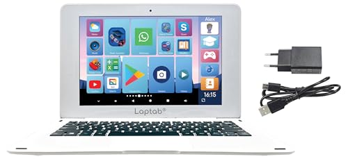 Lexibook, LAPTAB® 10, Laptop mit Touchscreen, Entwickelt für die ganze Familie, Bildungs- und Spaßinhalte, Powered by Android™, Kindersicherung, Ultraflach und leicht, LT10EN