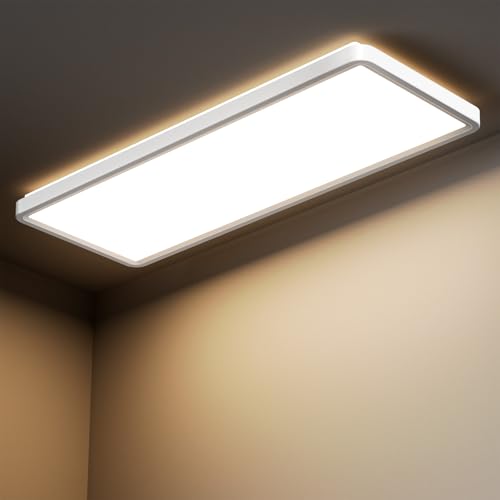 LuJasi Deckenlampe LED Deckenleuchte, 30W 3000LM LED Panel Flach 58x22x2.9cm (LxBxH) Rechteckige Neutralweiß 4000K für Schlafzimmer Wohnzimmer Küche