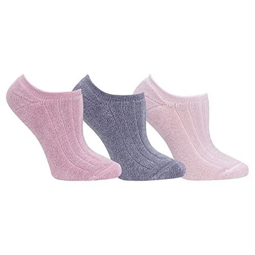 Yummie Ladies' Comfort Socks 3-pair ~ for Women ~ 2-In-1 Reversible sock