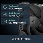 ARCTIC Liquid Freezer III Pro 420 - AIO CPU Cooler, 3 x 140 mm Water Cooling, 38 mm Radiator, PWM Pump, VRM Fan, AMD AM5/AM4, Intel LGA1851/1770 Contact Frame - Black - Image 3