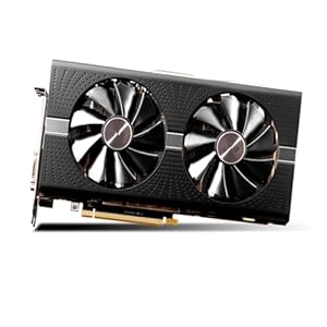 XUANMO AMD Radeon RX580 2048SP 8g Gpu Video Gaming Amd graphics card GDDR5 256-Bit Pc Gaming Video Card AMD 2XDP HDMI PCI Express 3.0 with Freeze Fan Stop for Desktop Computer Gaming Gpu