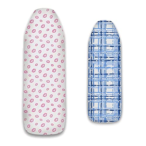 Ka' Mia Copriasse da Stiro Universale Elasticizzato per Assi da Stiro Fino a 130-45cm - COPRIASSE Ferro da Stiro 3 Strati, Realizzato con Tessuto al Titanio: più Resistente al Calore (Kiss)