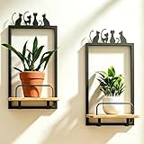 Shineled Wall Planter for Indoor Plants 2 Pack, Wall Mounted Plant Holder for Small Plants, Floating Wall...