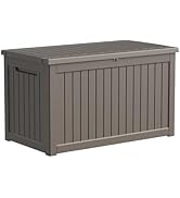 Amazon.com : 80 Gallon Resin Deck Box, Lockable Patio Outdoor Storage ...