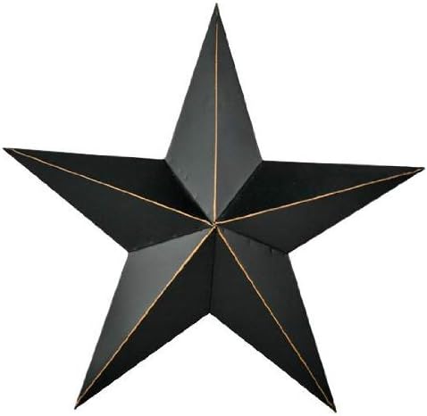 Factory Direct Craft Rustic Black Metal Barn Star for Home Decor - Farmhouse Country Primitive Barn Star Wall Decor (Size: 11 inch x 11 inch)