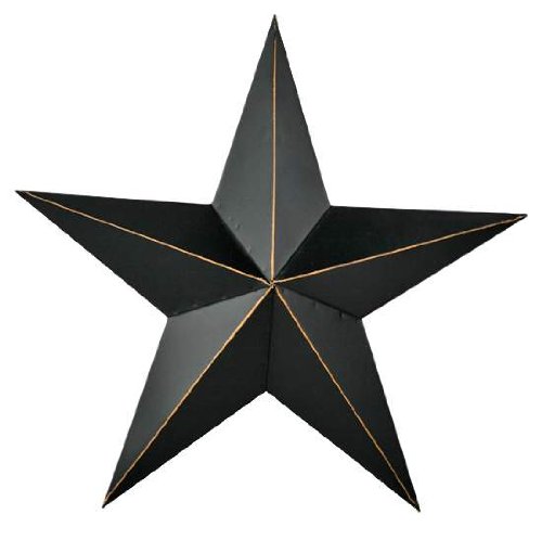Factory Direct Craft Rustic Black Metal Barn Star for Home Decor - Farmhouse Country Primitive Barn Star Wall Decor (Size: 11 inch x 11 inch)