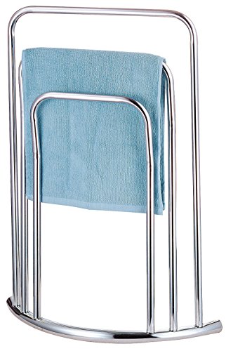HIGH Quality Chrome Free Standing 3 BAR Towel Rail Bathroom Rack Holder Floor Stand
