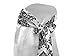 LA Linen™ 8 by 108-Inch Damask Taffeta Chair Sashes / Pack of 10 / Black On White.