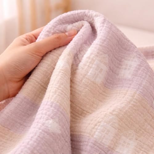 Image of 100% Cotton 6-Layer Muslin Baby Blanket | Super Soft, Breathable & All Seasons Multipurpose Blanket for Babies (House Kitty)
