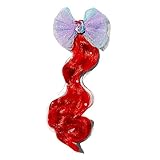 Claire's Disney© Prinzessin Arielle die kleine Meerjungfrau | Funkelnde Haarspange mit roter Haarsträhne | Haarschmuck Haarzopf Kunsthaar für Mädchen