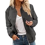 Damen Mantel - Freizeitjacken Für Damen Leicht Bequem Mit Reißverschluss...