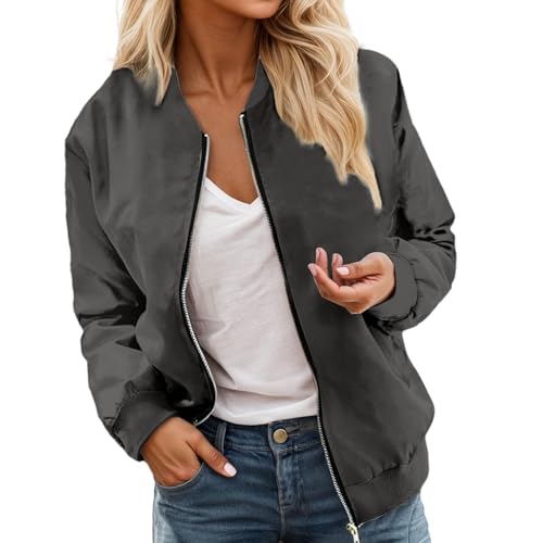 Manteau femme chaud coupe-vent élégant et veste bombers fluide de mi-saison