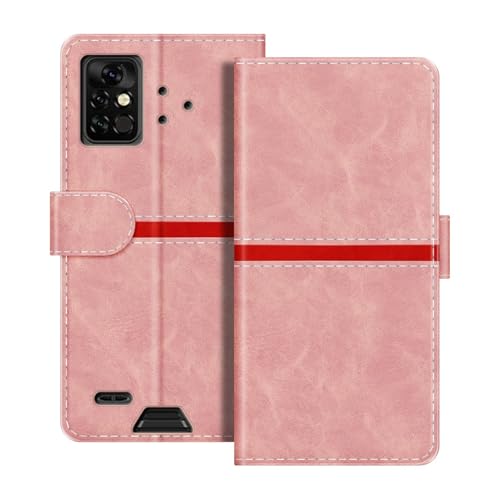 ESACMOT ���U�[�E�H���b�g�P�[�X Umidigi Bison Pro �Ƃ̌݊������� ���X�g���C�v�f�U�C�� �J�[�h���[�t�� �}�O�l�b�g���蒠�^�J�o�[ (�s���N)