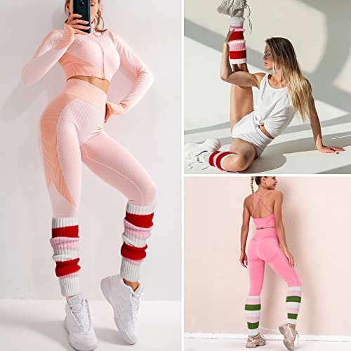 Moon Wood Womens Leg Warmers 80S Juniors Neon Ribbed Knitted Long Socks For 80S Eighty's Party Sports Yoga #TOP2