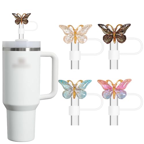 YKIAMGH Glitter Silicone Straw Toppers for Stanley Cup 30 40 oz, Reusable Cap Accessories for Simple Modern Tumbler, Cute Straw Cover for Water Bottle