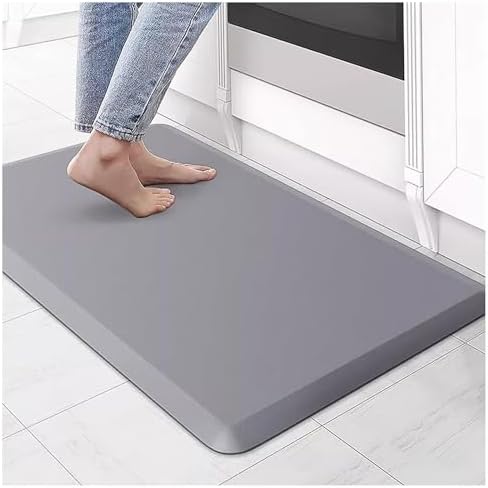 Thick Anti-Fatigue Mat, Waterproof Non-Slip Kitchen & Office Comfort Mat, Ergonomic Standing Mat for Home Use, 4 Colors (Gray) - 44x120cm / 17.3x47.2in