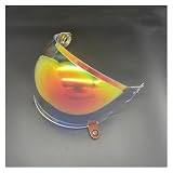 XYJTC Motociclo Visiera for casco Bell Bullitt Bubble, parabrezza, in PC ad alta resistenza, di ricambio for da moto e ciclo (trasparente)(Revo Clear Red)