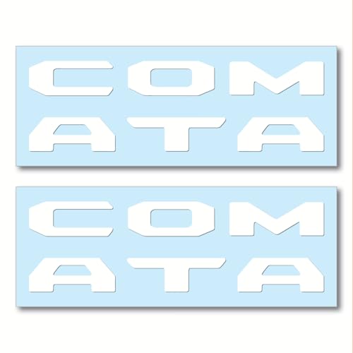 Image of Prime Series UV Weatherproof Vinyl Decals: Pair of Left and Right Front Door Sill Protector Letter Inserts fits Tacoma 2016-2023 (Matte White)