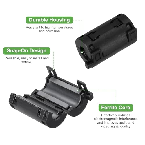 Filtre ferrite clipsable de 9 mm pour réduction des interférences de câble - 3